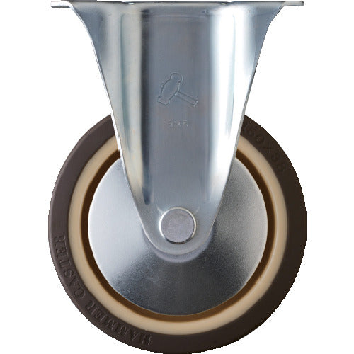 ハンマー　固定式ウレタン車輪（ナイロンホイール・ラジアルボールベアリング）１５０ｍｍ　  400SR-UB150  HAMMER CASTER