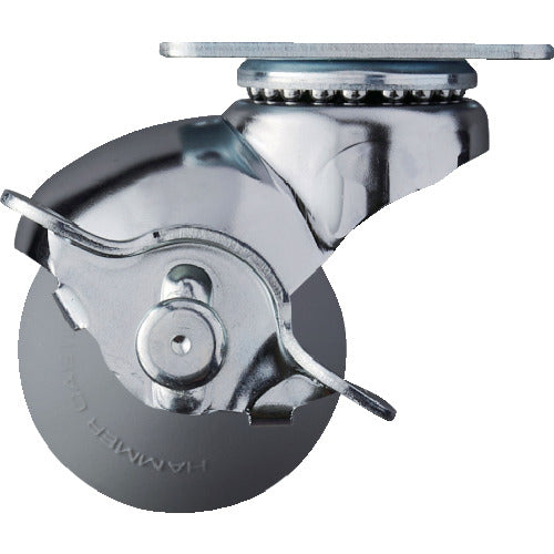 ハンマー　プレート式　旋回式ウレタン車輪　４０ｍｍ　ストッパー付　  40515P-UR40  HAMMER CASTER