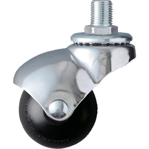 ハンマー　ねじ込み式ＷＭ１２×１．２５　旋回式ゴム車輪　４０ｍｍ　  405A-30R40  HAMMER CASTER
