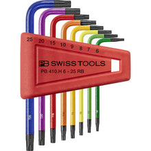 โหลดรูปภาพลงในโปรแกรมดูแกลเลอรี PB SWISS TOOLS 410H/6−25RB ประแจหกเหลี่ยมรูปตัว L ชุด 8 ชิ้น (สายรุ้ง) (ลูกแพร์) 410H6-25RB PB SWISS TOOLS
