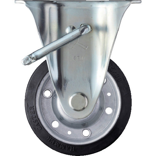ハンマー　Ｊシリーズ　固定　ＳＰ付　ゴムＢ車１２５ｍｍ　  413JR-RBB125  HAMMER CASTER