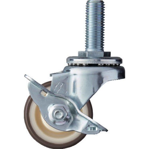 ハンマー　ねじ込み式　旋回式ウレタン車輪（ラジアルボールベアリング）５０ｍｍ　ストッパー付　  413SA-UB50  HAMMER CASTER