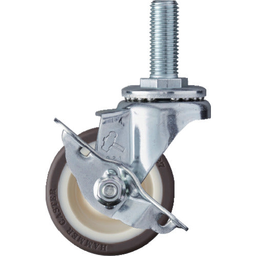 ハンマー　ねじ込み式　ストッパー付　ウレタンベアリング入りキャスター　６５ｍｍ　  413SA-UB65  HAMMER CASTER