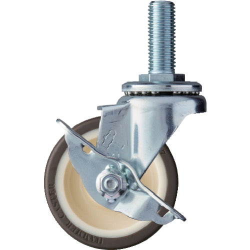 ハンマー　ねじ込み式　ストッパー付　ウレタンベアリング入りキャスター　７５ｍｍ　  413SA-UB75  HAMMER CASTER