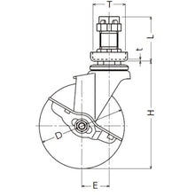 画像をギャラリービューアに読み込む, ハンマー　パイプ差込ＳＰ付ウレタン車　  4152EN-UR100  HAMMER CASTER
