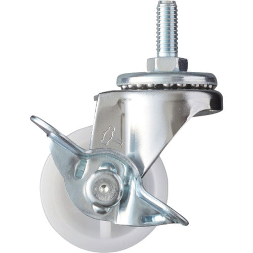 ハンマー　ねじ込み旋回式ナイロン車輪　４０ｍｍ　Ｗ３／８　ストッパー付　  415A-20N40  HAMMER CASTER