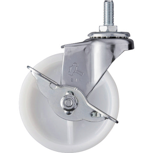 ハンマー　ねじ込み旋回式ナイロン車輪　７５ｍｍ　Ｗ３／８　ストッパー付　  415A-20N75  HAMMER CASTER