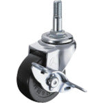 ハンマー　ねじ込み旋回式ゴム車輪　４０ｍｍ　Ｗ５／１６　ストッパー付　　  415A-40R40  HAMMER CASTER