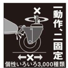 画像をギャラリービューアに読み込む, ハンマー　Ｍシリーズ　自在　ＳＰ付　ウレタン車　７５ｍｍ　トータルロック　  415M-KUB75  HAMMER CASTER
