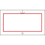 SATO Common Label 4 Red Frame (Strong Viscosity) (100 rolls) 419999041 SATO