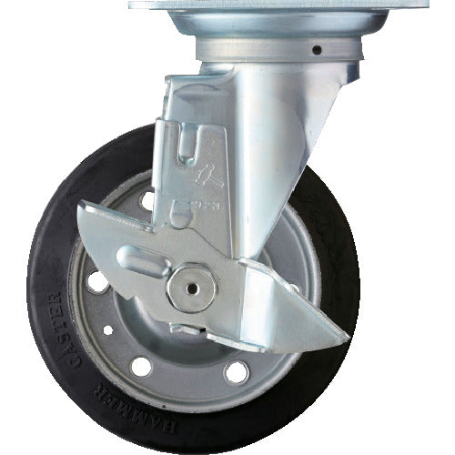 ハンマー　旋回式ゴム車輪（ローラーベアリング）１５０ｍｍ　ストッパー付　  419S-RB150  HAMMER CASTER