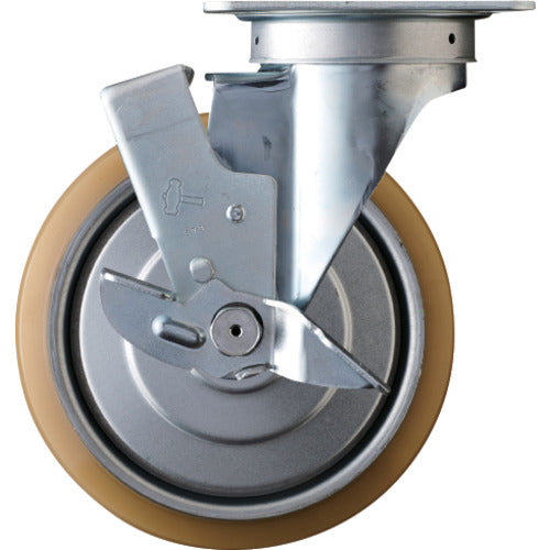 ハンマー　旋回式ウレタン車輪（ローラーベアリング）２００ｍｍ　ストッパー付　  419S-URB200  HAMMER CASTER