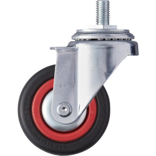 ハンマー　ねじ込み旋回式ゴム車輪（ナイロンホイール・ボールベアリング）７５ｍｍ　Ｍ１２　  4200MA-RB75  HAMMER CASTER