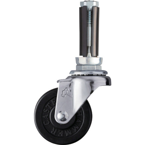 ハンマー　パイプ差込み旋回式ゴム車輪　５０ｍｍ　φ１６〜１８用　  4201EU-R50  HAMMER CASTER