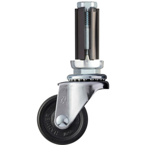 ハンマー　パイプ差込み旋回式ゴム車輪　４０ｍｍ　φ１９〜２１用　  4202EU-R40  HAMMER CASTER