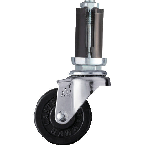 ハンマー　パイプ差込み旋回式ゴム車輪　５０ｍｍ　φ２２〜２４用　  4203EU-R50  HAMMER CASTER
