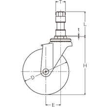 画像をギャラリービューアに読み込む, ハンマー　パイプ差込プレスタイヤ車　  4206EX-PR75  HAMMER CASTER
