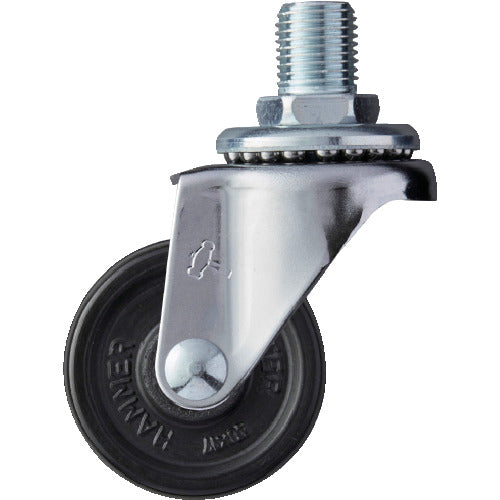 ハンマー　ねじ込み旋回式ゴム車輪　４０ｍｍ　Ｍ１２　  420A-30R40  HAMMER CASTER