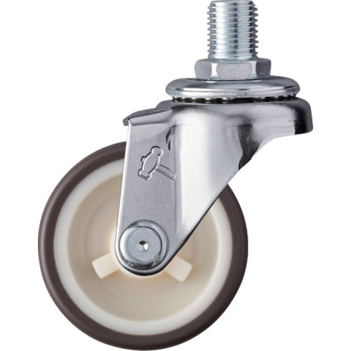 ハンマー　ねじ込み旋回式ウレタン車輪（ナイロンホイール）５０ｍｍ　Ｍ１２　  420A-3UR50  HAMMER CASTER