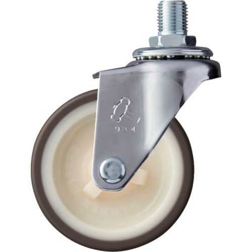 ハンマー　ねじ込み旋回式ウレタン車輪（ナイロンホイール）６５ｍｍ　Ｍ１２　  420A-3UR65  HAMMER CASTER
