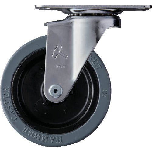ハンマー　Ｅ型　自在　ナイロンホイルゴム巻き　１００ｍｍ　  420E-RN100  HAMMER CASTER
