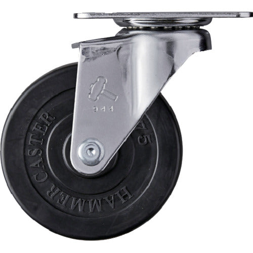 ハンマー　旋回式ゴム車輪　７５ｍｍ　  420E-R75  HAMMER CASTER
