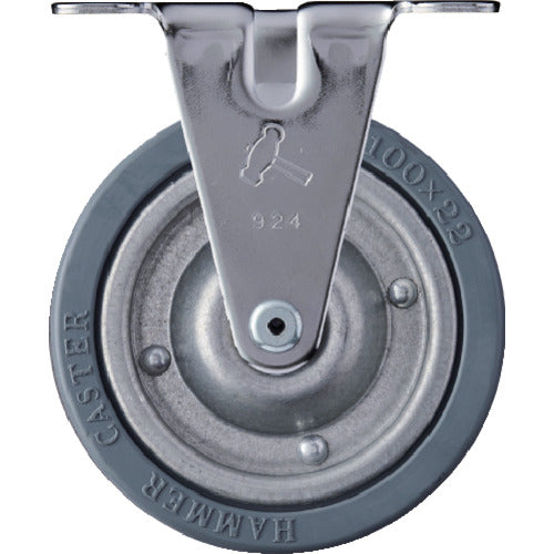 ハンマー　固定式ゴム車輪（スチールホイール）１００ｍｍ　  420ER-PR100  HAMMER CASTER