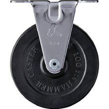 画像をギャラリービューアに読み込む, ハンマー　固定式ゴム車輪　１００ｍｍ　  420ER-R100  HAMMER CASTER
