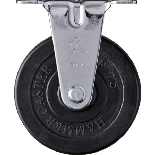 ハンマー　固定式ゴム車輪　７５ｍｍ　  420ER-R75  HAMMER CASTER