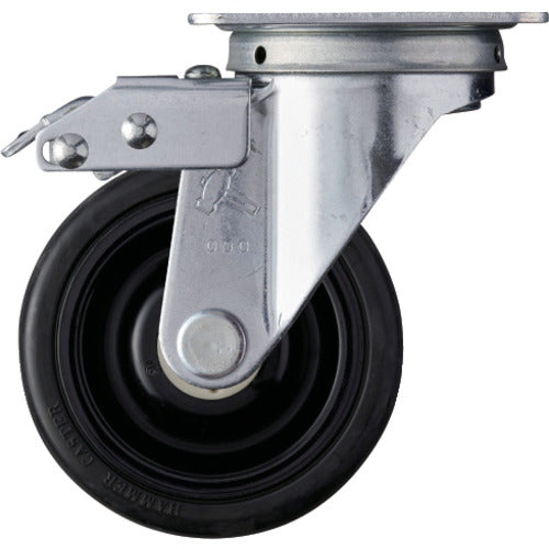 ハンマー　スイッチキャスター　ゴム車輪（ナイロンホイール・ボールベアリング）１００ｍｍ　  420FAS-CHR100  HAMMER CASTER
