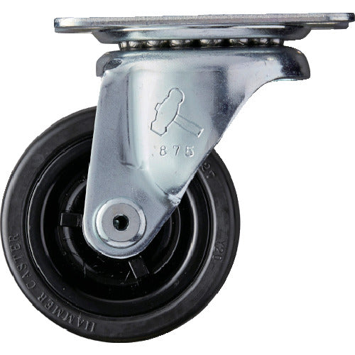 ハンマー　旋回式ゴム車輪　６５ｍｍ　  420G-R65  HAMMER CASTER
