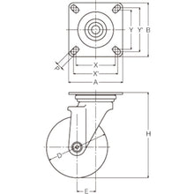 画像をギャラリービューアに読み込む, ハンマー　Ｊシリーズ　固定　ゴム車Ｂ入り１５０ｍｍ　  420JRP-RBB150  HAMMER CASTER
