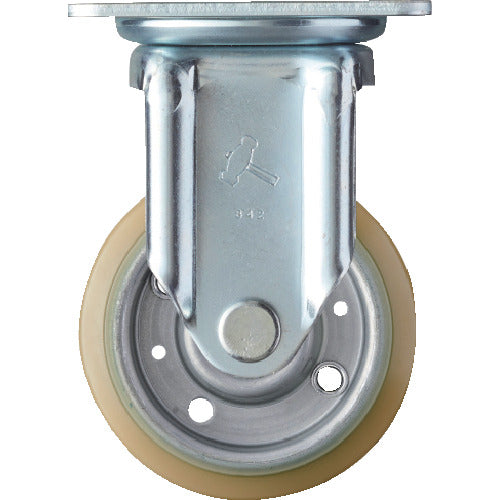 ハンマー　固定式ウレタン車輪（スチールホイール・ラジアルボールベアリング）１００ｍｍ　  420JRP-UBB100  HAMMER CASTER