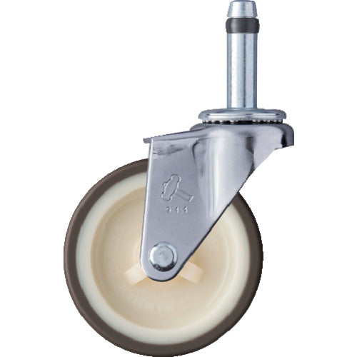 ハンマー　差込み旋回式ウレタン車輪（ナイロンホイール）７５ｍｍ　  420K-UR75  HAMMER CASTER