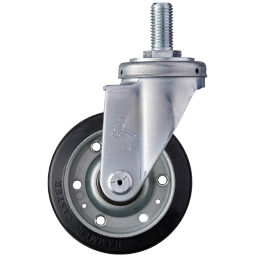 ハンマー　ねじ込み旋回式ゴム車輪（スチールホイール・ローラーベアリング）１２５ｍｍ　  420SA-RB125  HAMMER CASTER
