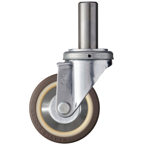 ハンマー　差込み旋回式ウレタン車輪（ナイロンホイール・ボールベアリング）１００ｍｍ　  420SK-UB100  HAMMER CASTER
