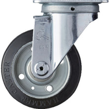 画像をギャラリービューアに読み込む, ハンマー　旋回式ゴム車輪　１００ｍｍ　  420S-R100  HAMMER CASTER
