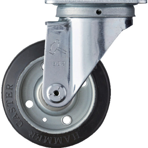 ハンマー　旋回式ゴム車輪　１００ｍｍ　  420S-R100  HAMMER CASTER