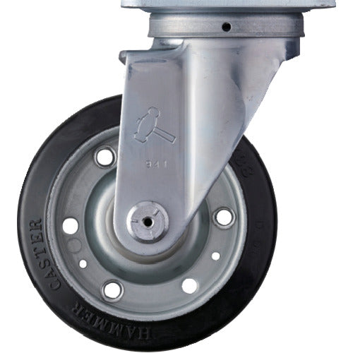 ハンマー　旋回式ゴム車輪　１２５ｍｍ　  420S-R125  HAMMER CASTER