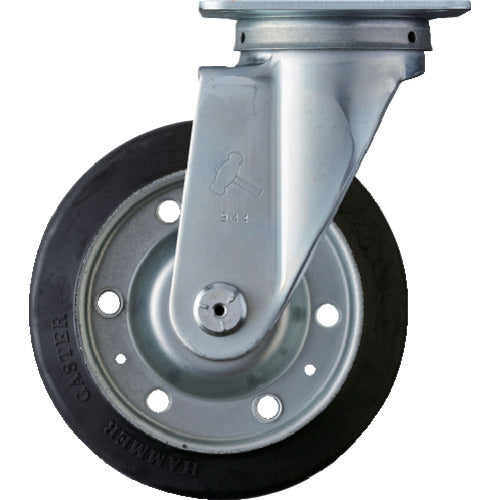 ハンマー　旋回式ゴム車輪　１５０ｍｍ　  420S-R150  HAMMER CASTER