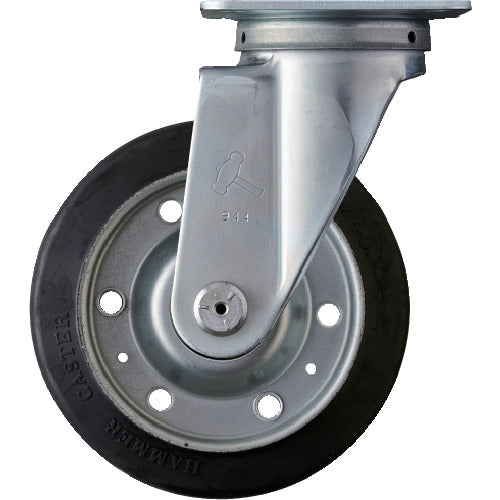 ハンマー　旋回式ゴム車輪（スチールホイール・ローラーベアリング）１５０ｍｍ　  420S-RB150  HAMMER CASTER
