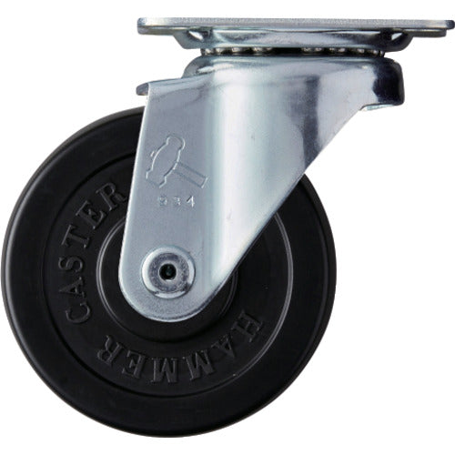 ハンマー　旋回式ゴム車輪（ローラーベアリング）７５ｍｍ　  420S-RDB75  HAMMER CASTER
