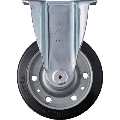ハンマー　固定式ゴム車輪　１２５ｍｍ　  420SRP-R125  HAMMER CASTER