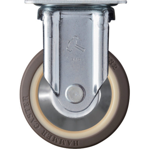 ハンマー　固定式ウレタン車輪（ラジアルボールベアリング）１００ｍｍ　  420SRP-UB100  HAMMER CASTER