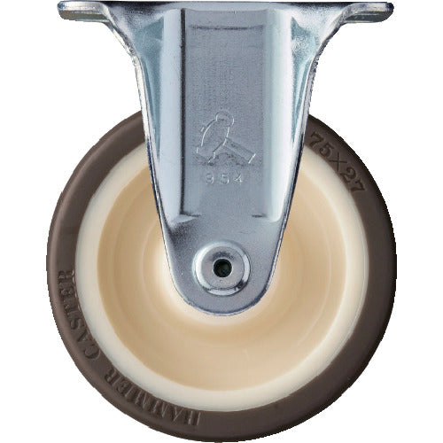 ハンマー　固定式ウレタン車輪（ローラーベアリング）７５ｍｍ　  420SRP-UB75  HAMMER CASTER