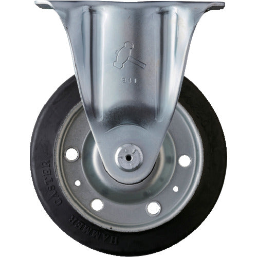 ハンマー　固定式ゴム車輪（スチールホイール・ローラーベアリング）１５０ｍｍ　  420SR-RB150  HAMMER CASTER