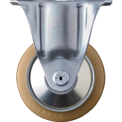 ハンマー　固定式ウレタン車輪（スチールホイール・ローラーベアリング）１２５ｍｍ　  420SR-URB125  HAMMER CASTER