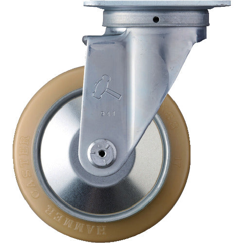 ハンマー　旋回式ウレタン車輪（スチールホイール・ローラーベアリング）１２５ｍｍ　  420S-URB125  HAMMER CASTER