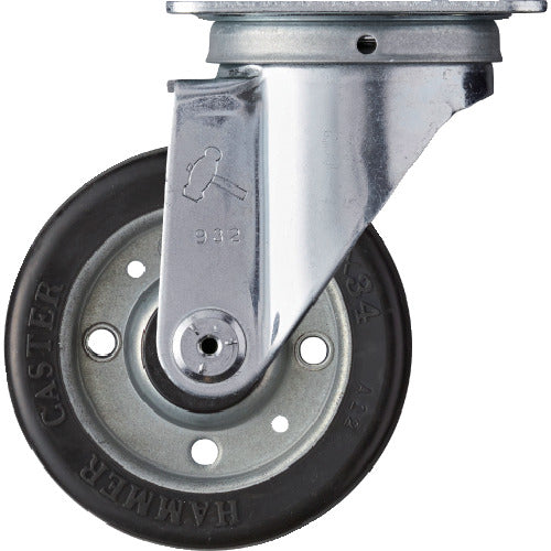ハンマー　自在幅広ゴムＢ車　  420S-WRB100  HAMMER CASTER