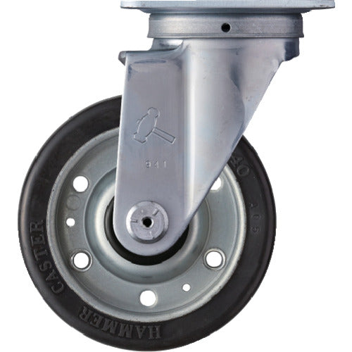 ハンマー　自在幅広ゴムＢ車　  420S-WRB125  HAMMER CASTER